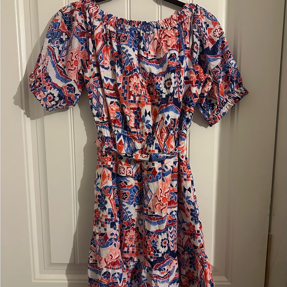 Colorful Patterned Women's Dress - Picture 2 of 2